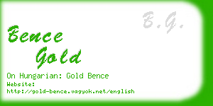 bence gold business card